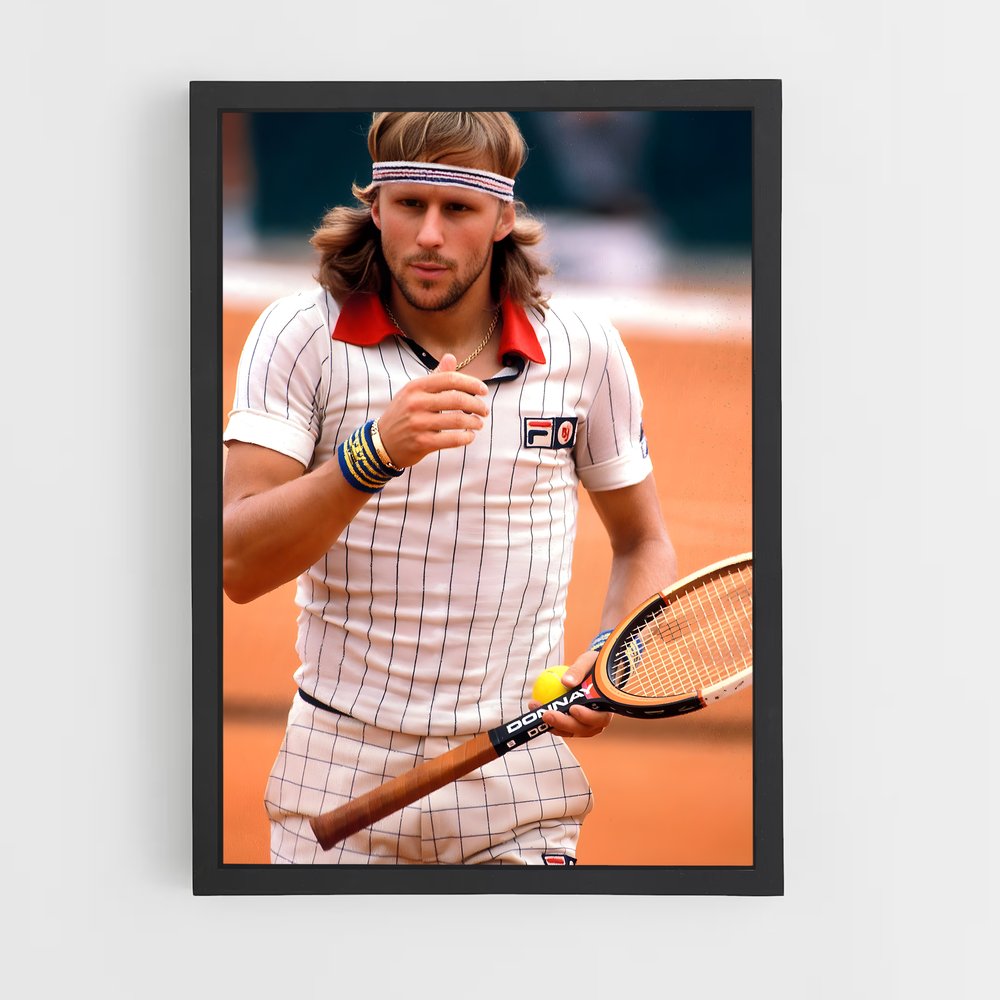 Poster Bjorn de borg – affiche Tennis (vue 2)